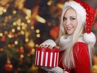 pic for Blonde Santa Claus Girl 